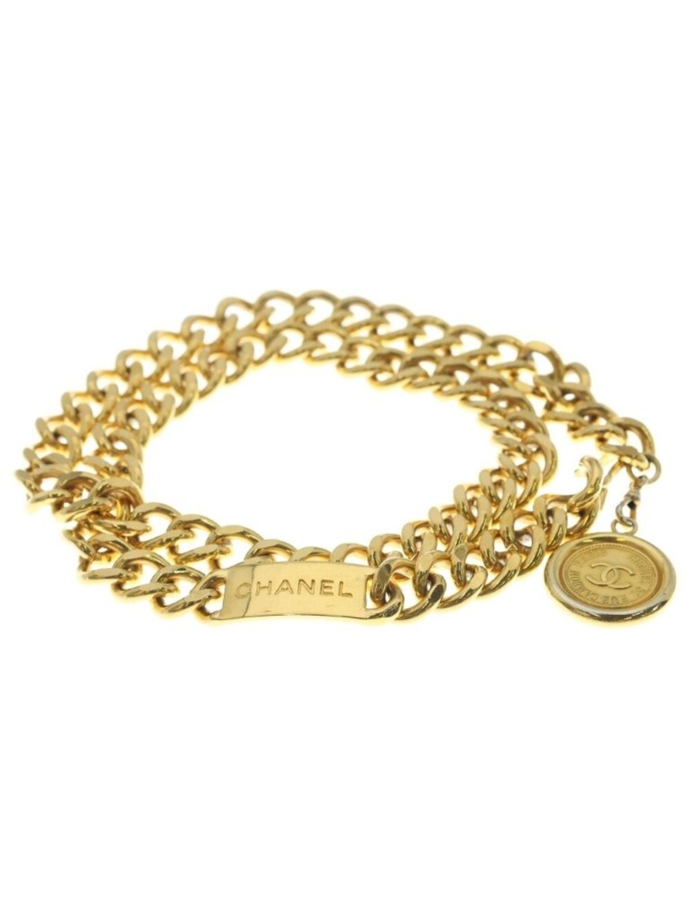 Chanel CC Logo Cambon Chain Belt Gold Metal